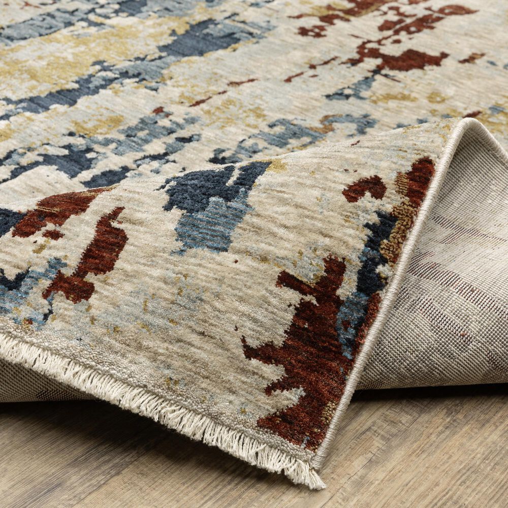 Oriental Weavers Capella Abstract Beige and Multicolor 6&#39;7&quot; x 9&#39;6&quot; Area Rug, , large