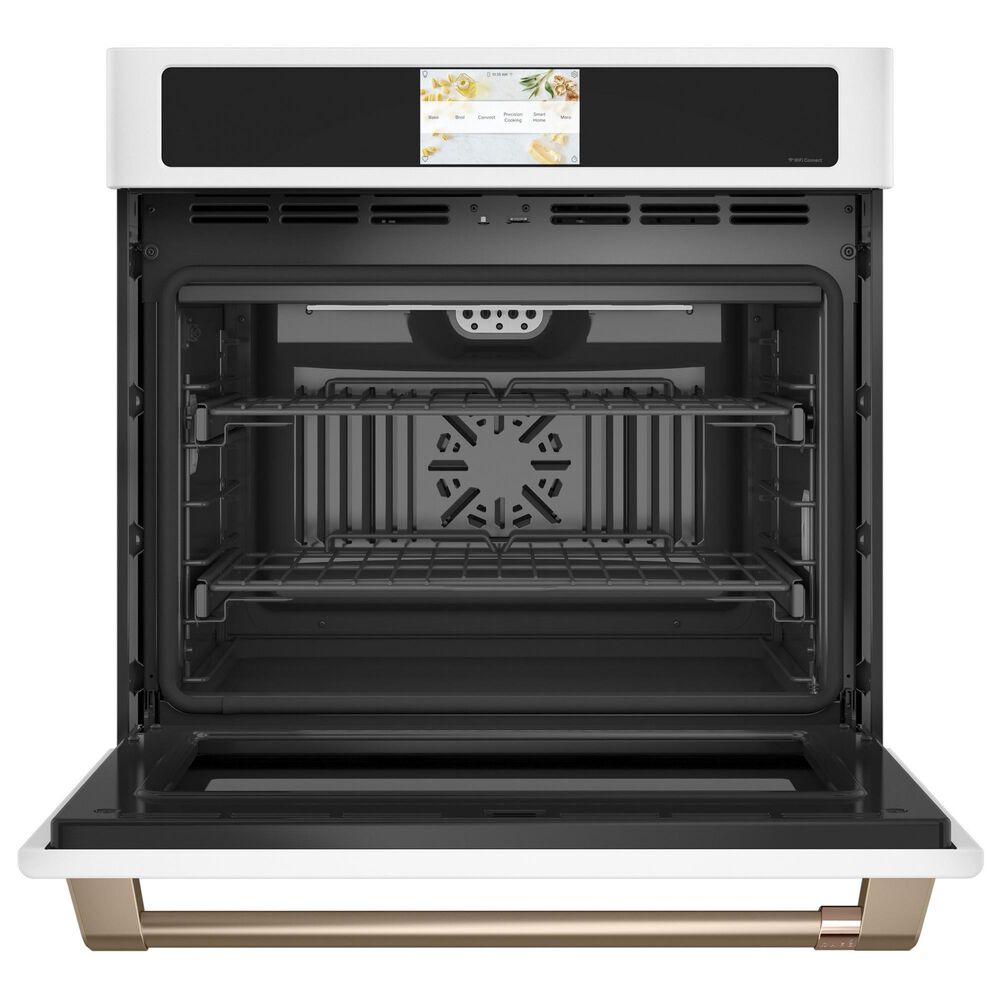 Cafe 2-Piece Kitchen Package with Matte White 30" Smart Built-In Convection Single Wall Oven and Stainless Steel 30" Gas Cooktop, , large