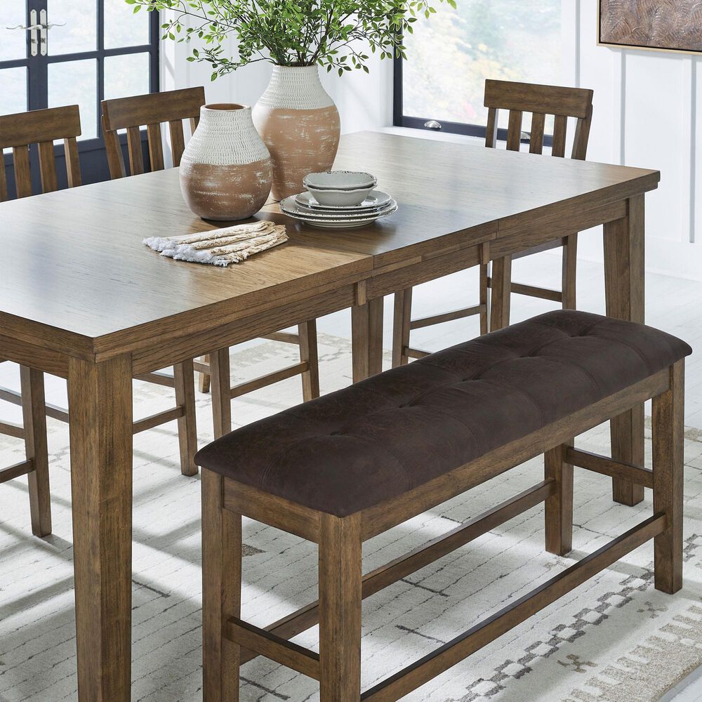 Ashley Ashley Urbinforte 6-Piece Rectangular Counter Dining Set in Light Brown, , large