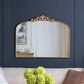 Hearth and Haven Arch Wall Mirror with Baroque Inspired Frame in Gold, , large