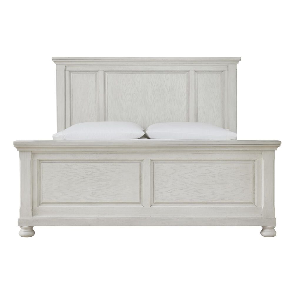 Signature Design by Ashley Robbinsdale Queen Panel Bed in Antique White, , large