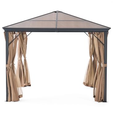 Noble House Aruba 10" Black Gazebo in Black, , large