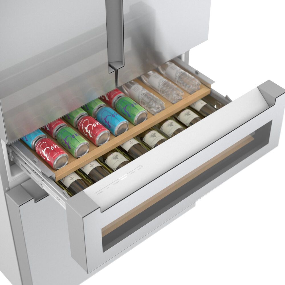 Bosch 800 Series 36&quot; Counter Depth French Door Bottom Mount Refrigerator in Stainless Steel, , large