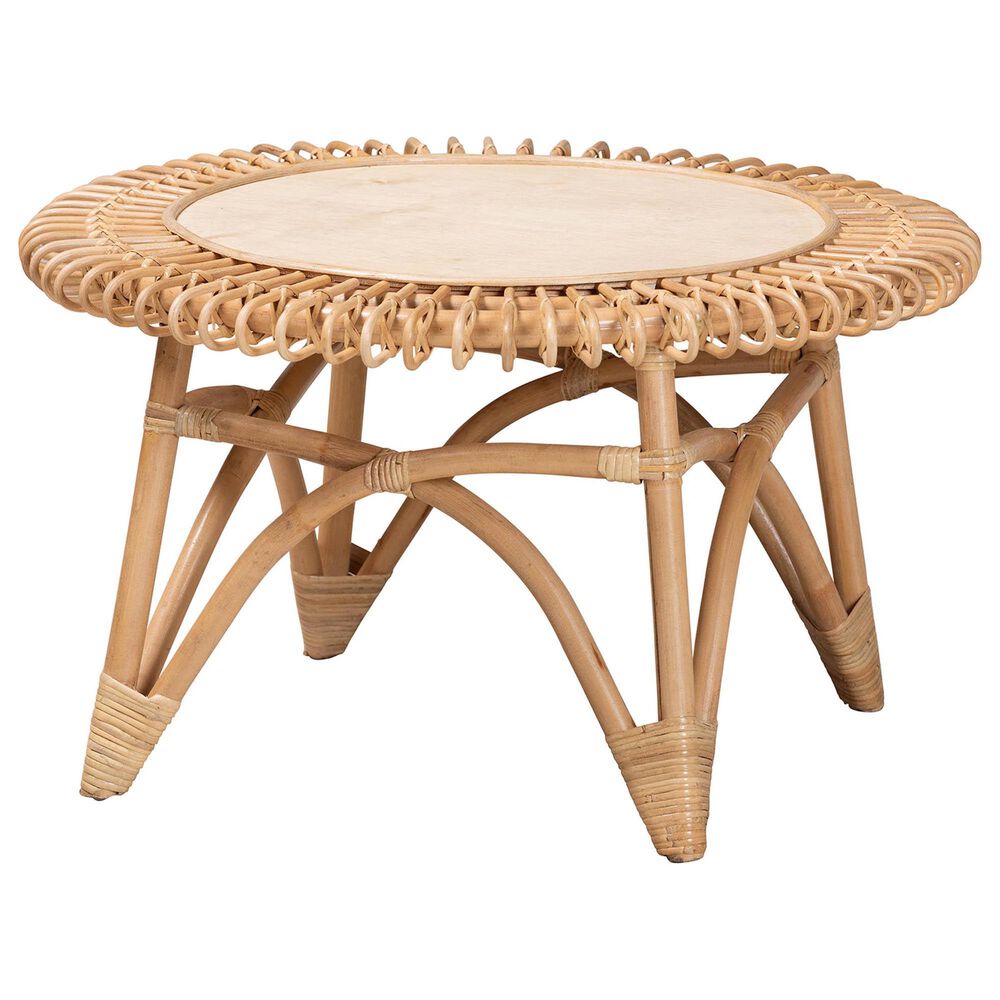 Baxton Studio Elani Coffee Table in Natural Brown and Light Brown, , large