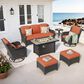 HOMLUX 7-Piece Patio Set in Orange, , large