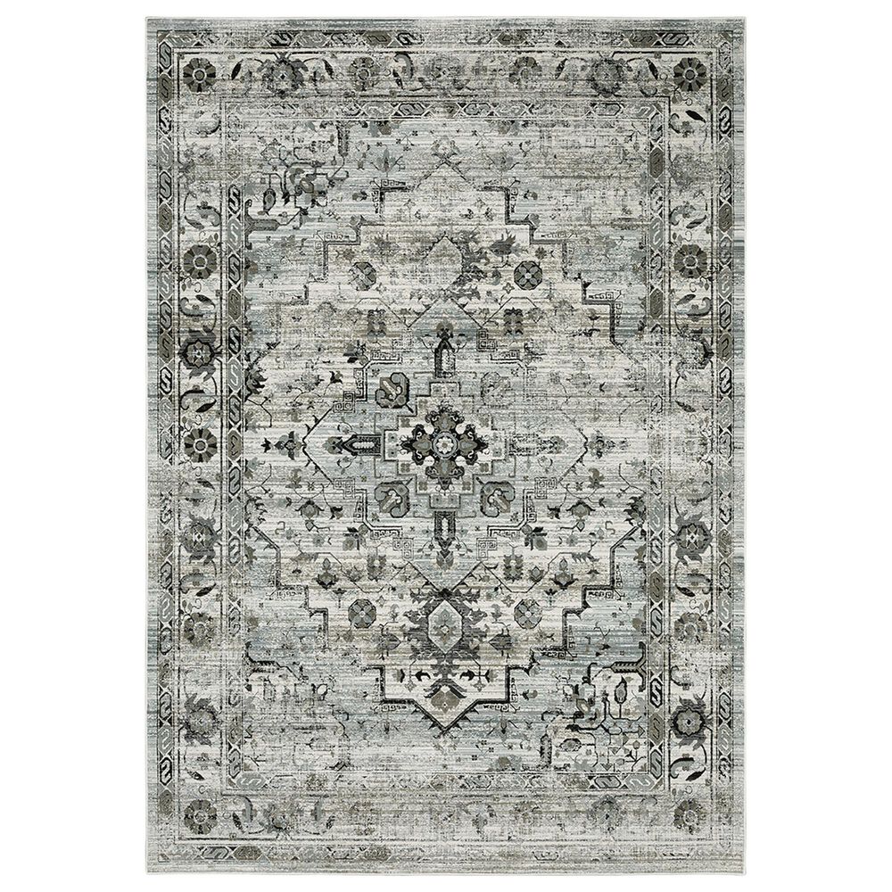 Oriental Weavers Gemini Medallion 5"3" x 7"6" Grey Area Rug, , large