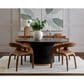 Club Collection By Sunpan Kalla 68" Round Dining Table in Charcoal and Brushed Gold - Table Only, , large