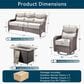 Sunwell Garden 4-Piece Firepit Set in Beige, , large