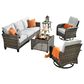 HOMLUX 5-Piece Outdoor Conversation Set in Light Gray, , large