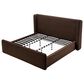 37B Formosa Bacall Upholstered Wingback Platform Eastern King Bed in Cola Velvet, , large