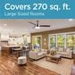 Black+Decker 52" 3-Blade Standard Ceiling Fan with Light and Remote Control in Brushed Nickle and Mahogany, , large