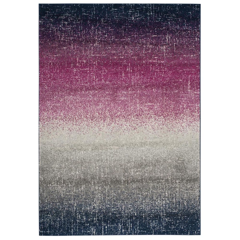 Safavieh Madison MAD601M-5 5"1" x 7"6" Fuchsia/Navy Area Rug, , large