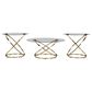 Ashley Crimonti 3-Piece Occasional Table Set in Champagne and Clear, , large