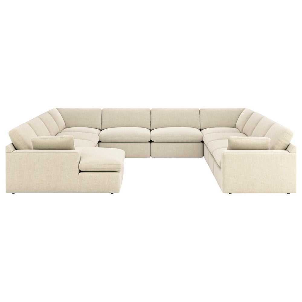 Ashley Elyza 10-Piece Left Facing Sectional with Chaise in Linen, , large