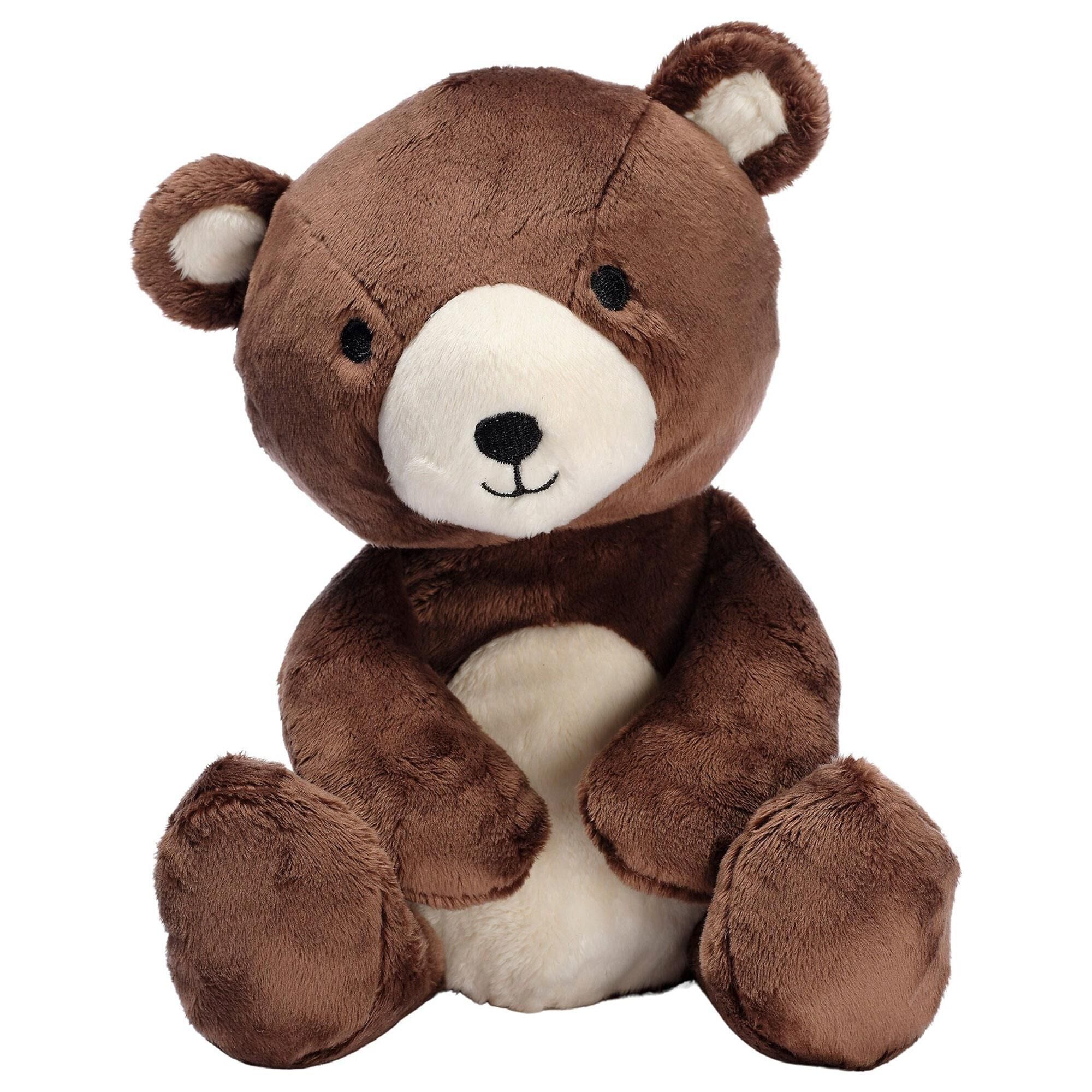 Lambs and Ivy Sleepytime Bear Plush Stuffed Animal Toy Buster in Brown and White NFM