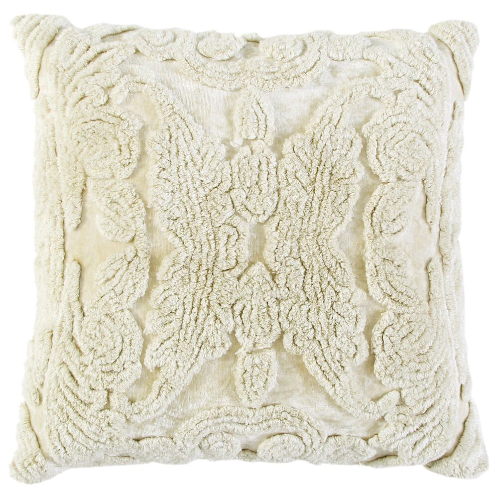 Rizzy Home Transitional Animal Print 20" Pillow in Ivory, , large