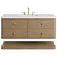James Martin Allamari 48" Single Bathroom Vanity in Dune Mist with 3 cm White Zeus Silestone Top and Rectangular Sink, , large