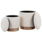 Lumisource Marla 2-Piece 18" Nesting Ottoman Set in Cream, , large