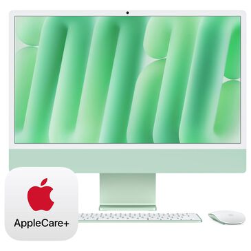 Apple 24-Inch iMac All-in-One Desktop - Apple M4 chip - 8-core CPU - 16GB RAM - 8-core GPU - 256GB SSD in Green with 3-Year AppleCare+, , large