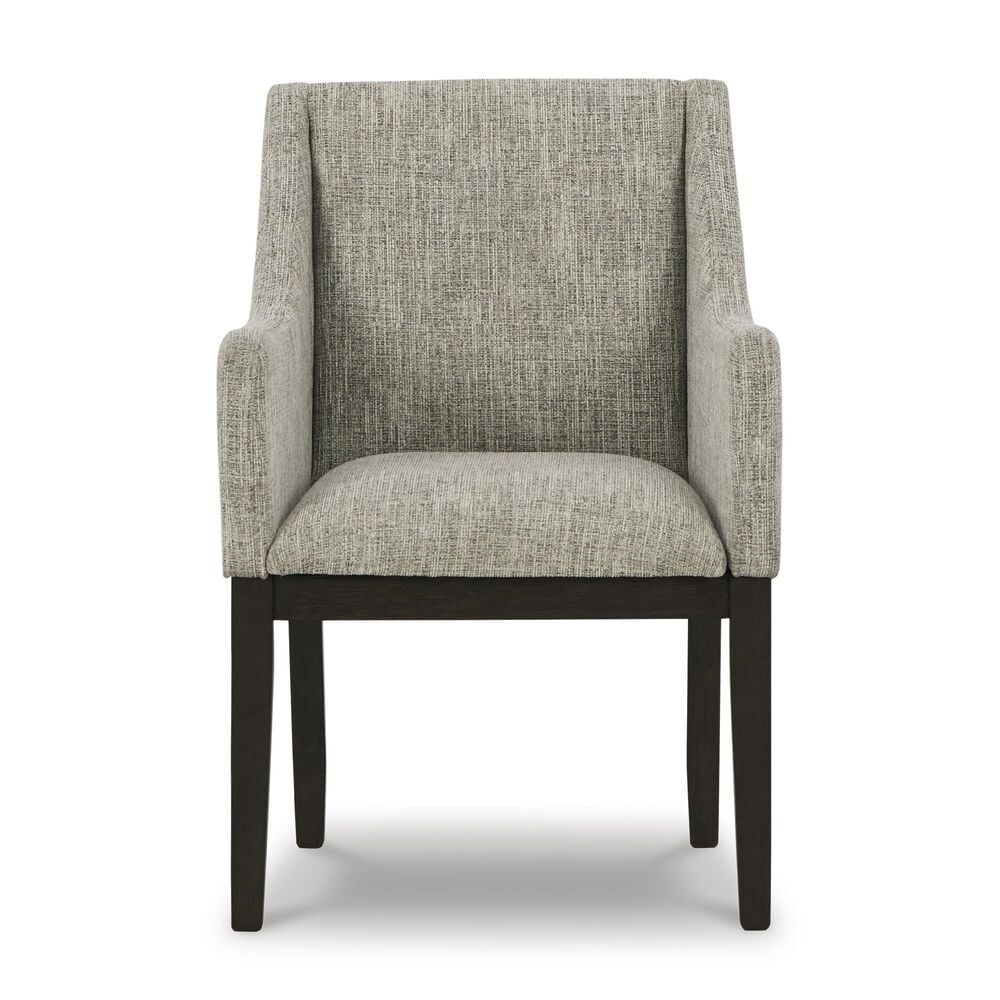 Millenium Burkhaus Arm Chair with Beige and Brown Cushion in Dark Brown, , large