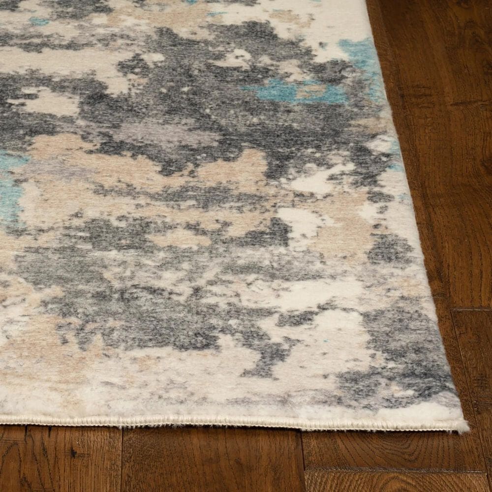 Kas Oriental Rugs Roxy Landscape 2&#39; x 7&#39; Blue Runner, , large
