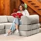 Jaxx Unsofa 2-Piece Modular Right Facing L-Shaped Sectional in Stucco Grey, , large