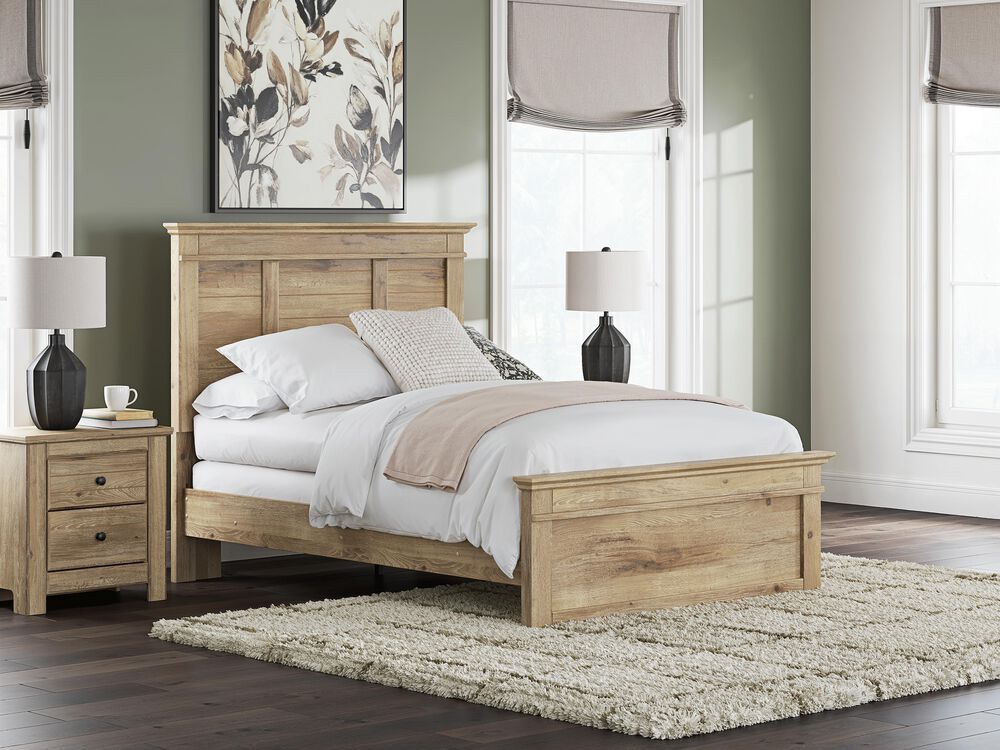 Ashley Makidern 2-Piece Full Panel Bedroom Set in Natural Brown, , large