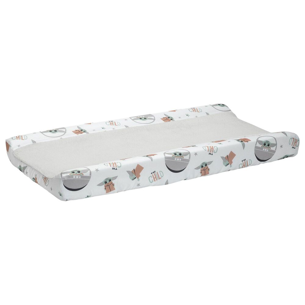 Lambs and Ivy Star Wars The Child Changing Pad Cover in Gray, Green, White and Black, , large