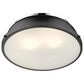 Golden Lighting Duncan 14" Flush Mount in Chrome and Matte Black, , large