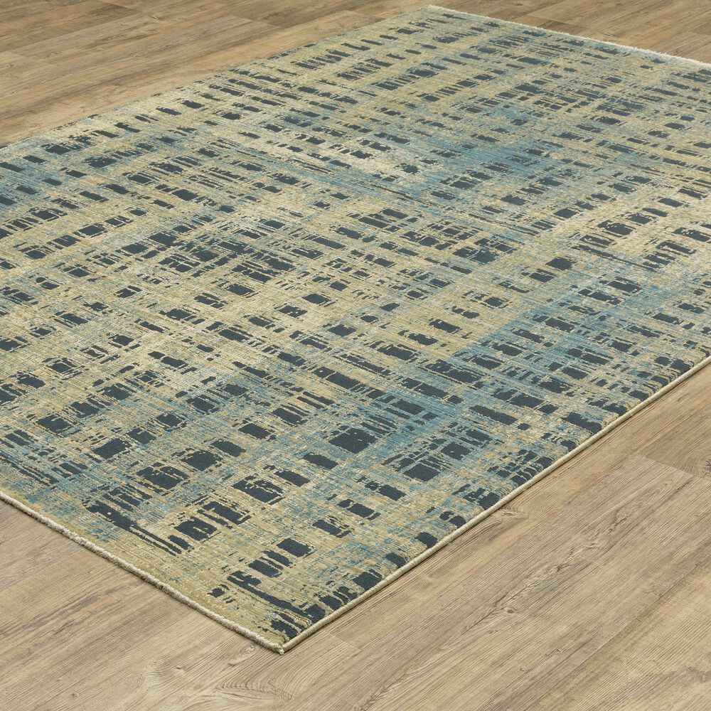 Oriental Weavers Reed RE07B 9&#39;10&quot; x 12&#39;10&quot; Beige and Blue Area Rug, , large