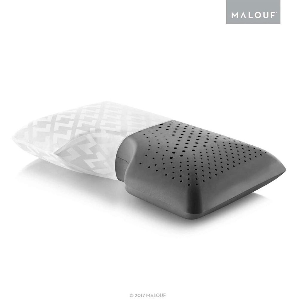 Malouf Queen Shoulder Bamboo Pillow in Charcoal, , large