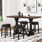 Ashley Valebeck 5-Piece Counter Height Dining Set in Black and Brown, , large
