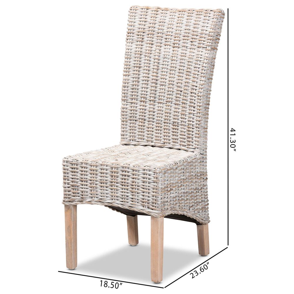Baxton Studio Trianna Side Chair in Whitewashed and Natural Brown, , large