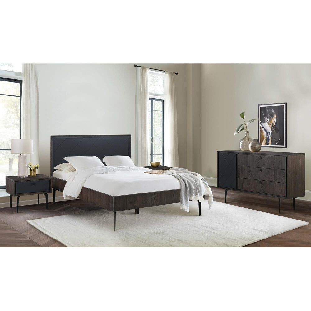 Blue River Cross 4 Piece Queen Bed Set in Dark Gray, , large