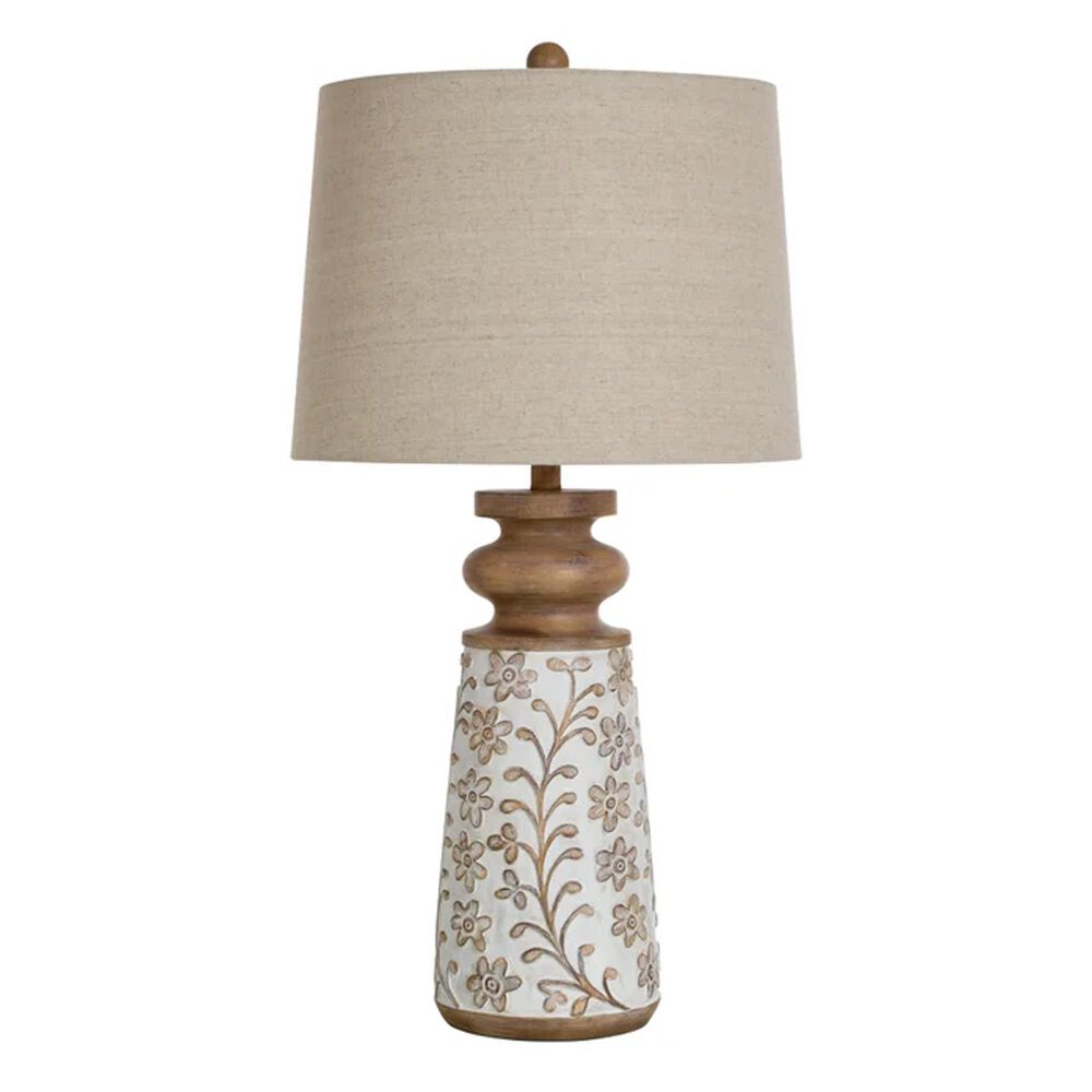 Flair Industries Old Floral Table Lamp, , large