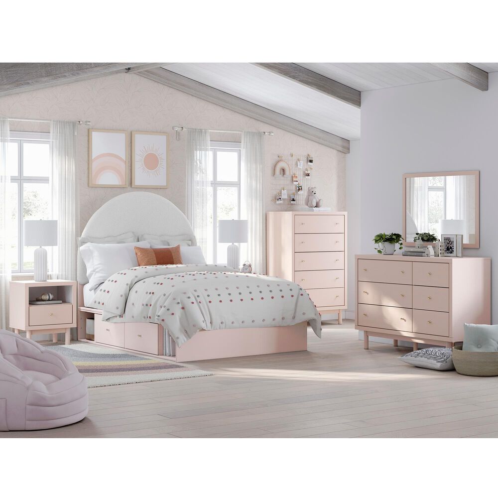 Ashley 5-Piece Full Double Storage Bed Set in Pink, , large