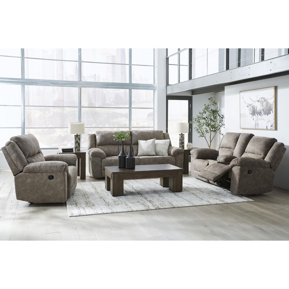 Ashley Laresview Manual Zero Wall Wide Seat Recliner in Fossil, , large