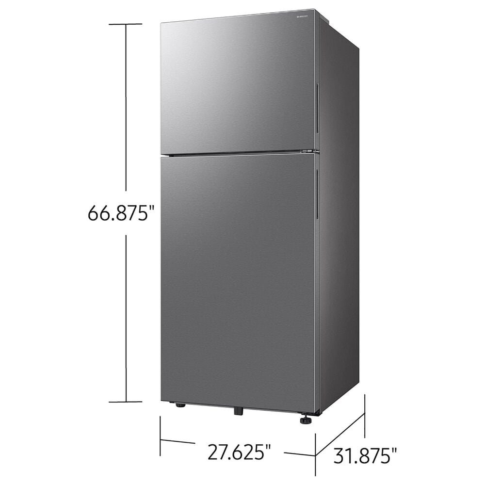 Samsung 18 Cu. Ft. Top Freezer Refrigerator with Ice Maker in Fingerprint Resistant Stainless Steel, , large