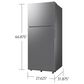 Samsung 18 Cu. Ft. Top Freezer Refrigerator with Ice Maker in Fingerprint Resistant Stainless Steel, , large