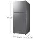 Samsung 18 Cu. Ft. Top Freezer Refrigerator with Ice Maker in Fingerprint Resistant Stainless Steel, , large