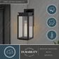 Vaxcel Uptown 12.5" 1-Light Outdoor Wall Sconce in Matte Black, , large