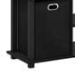 HOMLUX 41.7" Entertainment Center TV Stand with Storage Bins in Black, , large