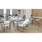 Lumisource Fuji Stackable Counter Stool with White Faux Leather Cushion in Black (Set of 2), , large
