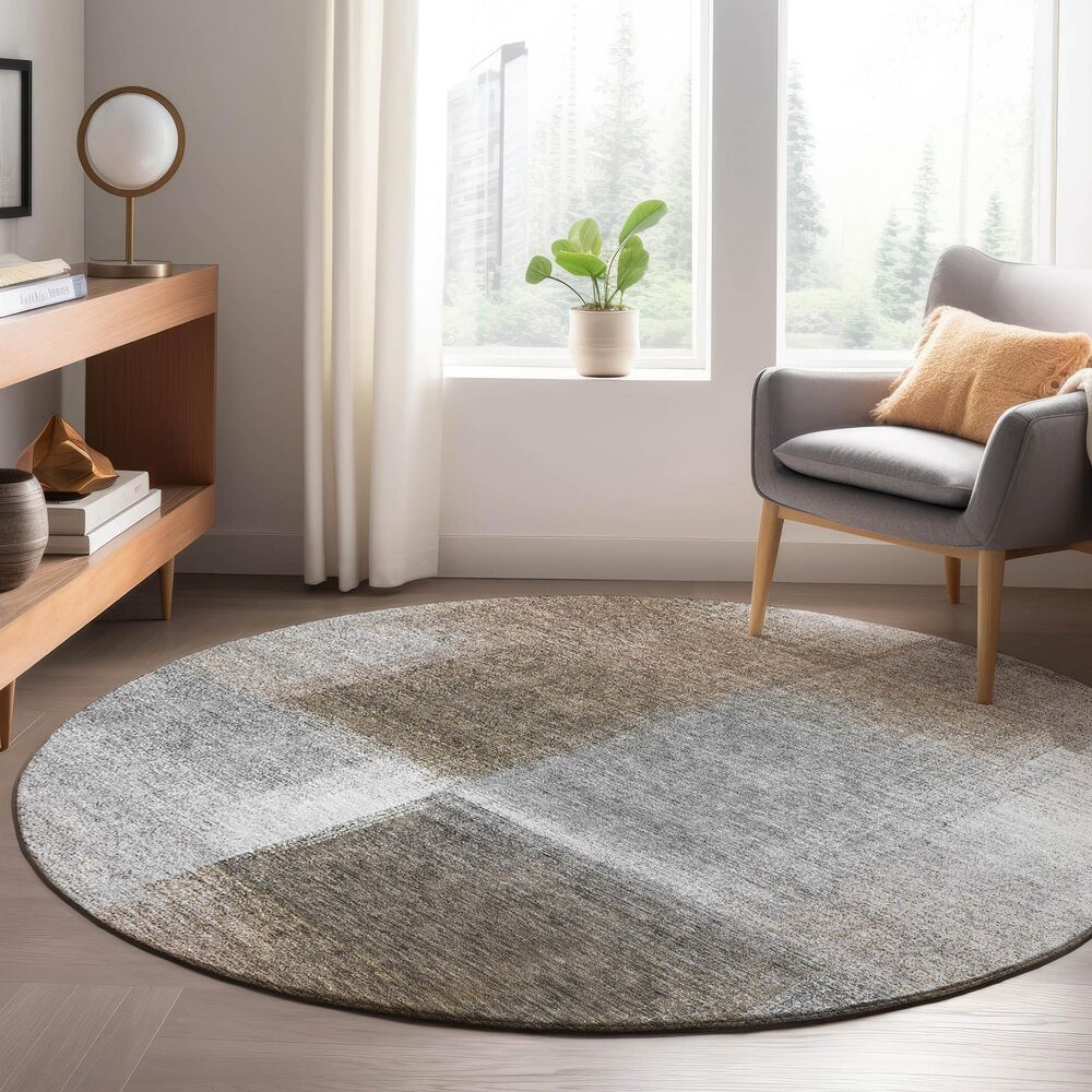 Dalyn Rug Company Trevi TV10 8&#39; Round Pewter Area Rug, , large