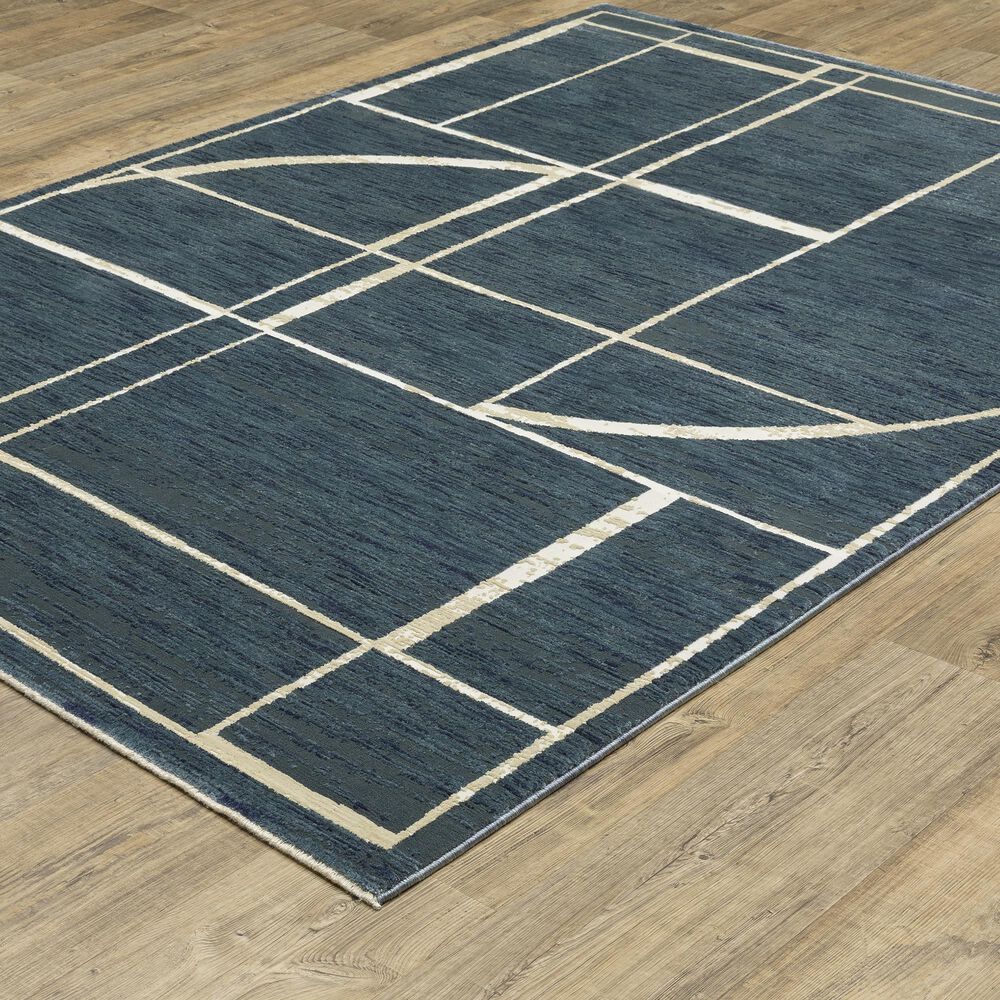 Oriental Weavers Reed 9&#39;10&quot; x 12&#39;10&quot; Blue and Ivory Area Rug, , large