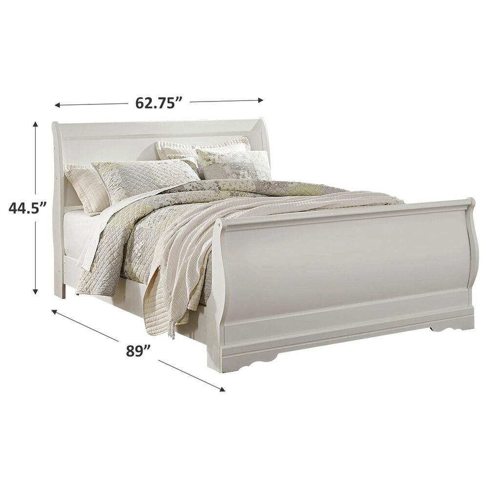 Ashley Anarasia Queen Sleigh Bed in White, , large
