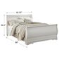 Ashley Anarasia Queen Sleigh Bed in White, , large