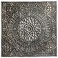 Maple and Jade 36" x 36" Square Floral Embossed Scroll Home Wall Decor in Satin Silver, , large