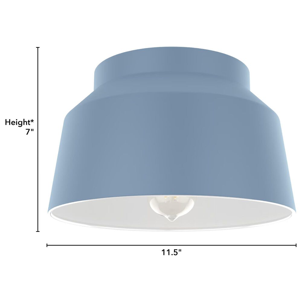Hunter Cranbrook 1-Light Flush Mount in Indigo Blue, , large
