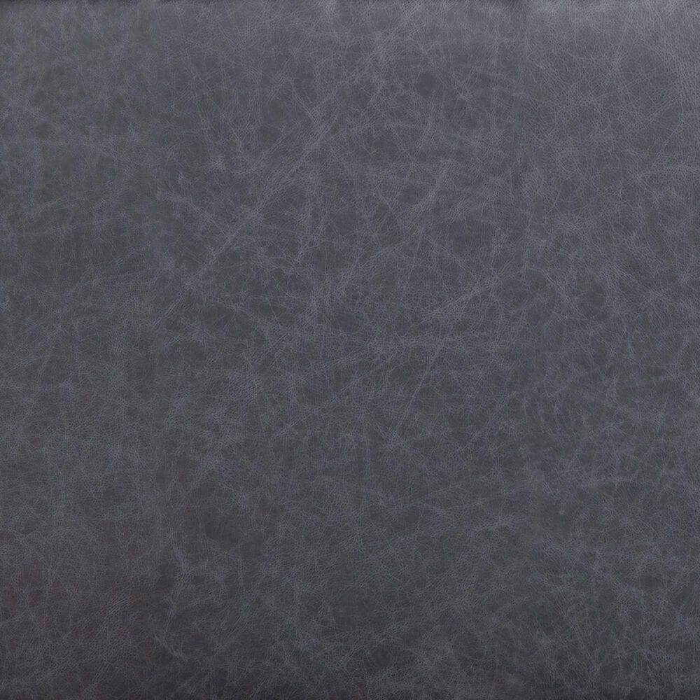 Craftmaster Furniture Corp Stationary Leather Chair and Ottoman Set in Dark Gray, , large